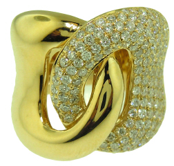 18kt yellow gold diamond ring