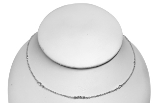 18kt white gold marquise and round diamonds by the yard necklace