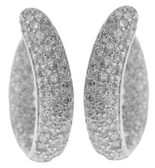 14kt white gold inside/outside diamond earrings