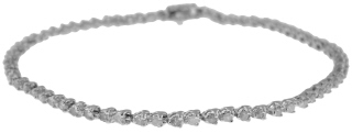 14kt white gold diamond tennis bracelet