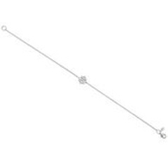 18kt white gold round and baguette diamond bracelet.