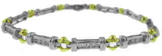 14kt white and yellow gold diamond bracelet