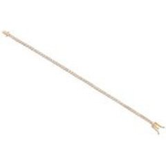 14kt yellow gold diamond tennis bracelet.