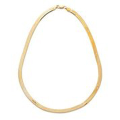 14kt yellow gold 5mm Herringbone necklace