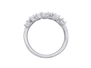 18kt white gold mixed cut diamond band.