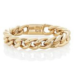 14kt yellow gold curb link chain ring.