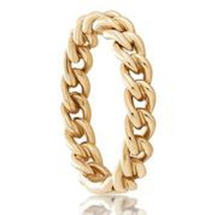14kt yellow gold curb link chain ring.