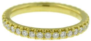 18kt yellow gold diamond eternity band