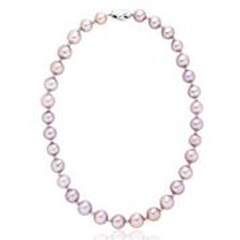 Natural Freshwater Cultured pink pearls with silver clasp and rondelles