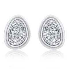 14kt white gold pave diamond stud earrings.