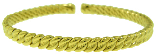 18kt yellow gold flexible curb link bangle