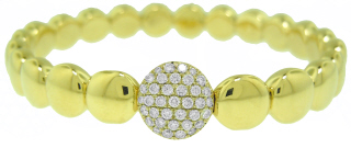 18kt yellow gold stretchy pave diamond bracelet