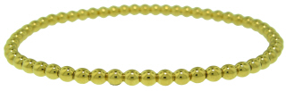 18kt yellow gold stretchy ball bracelet