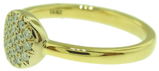 18kt yellow gold diamond ring