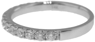 14kt white gold diamond 1/2 way band.