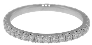 18kt white gold diamond eternity band.