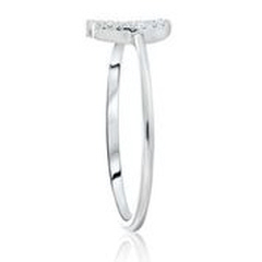 14kt white gold diamond horseshoe ring