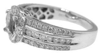 18kt white gold diamond semi-mount ring
