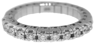 18kt white gold diamond band