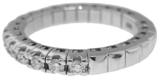 18kt white gold diamond band