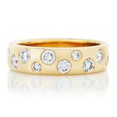 14kt yellow gold diamond band