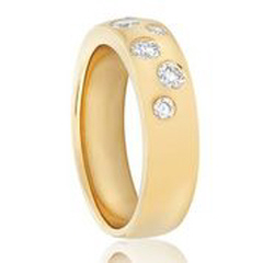 14kt yellow gold diamond band