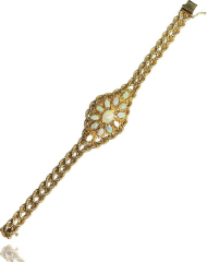 14kt yellow gold opal bracelet