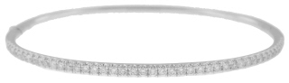 18kt white gold diamond bangle bracelet.