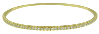 14kt yellow gold diamond bangle bracelet.