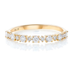 14kt yellow gold diamond band.