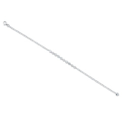 14kt white gold pear shape diamond bracelet.