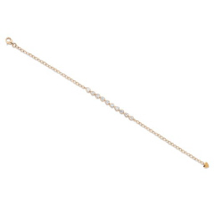 14kt yellow gold pear shape diamond bracelet.