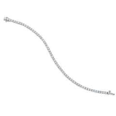 14kt white gold 4 prong diamond tennis bracelet