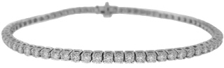 14kt white gold 4prong diamond tennis bracelet