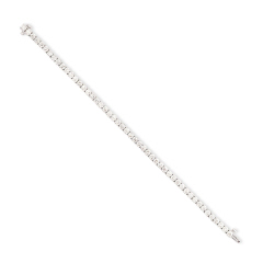 14kt white gold 4-prong diamond tennis bracelet.