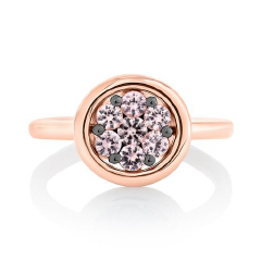 18kt rose gold champagne garnet ring