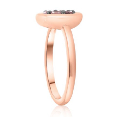 18kt rose gold champagne garnet ring