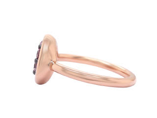 18kt rose gold champagne garnet ring