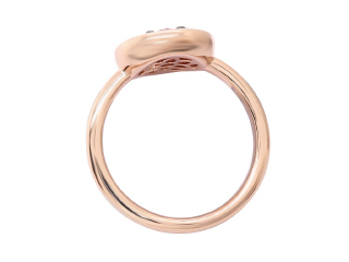18kt rose gold champagne garnet ring
