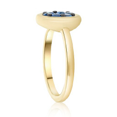 18kt yellow gold sapphire ring