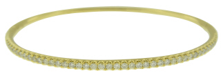 18kt yellow gold diamond bangle bracelet.