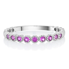 Dainty2: 14kt white gold ruby band