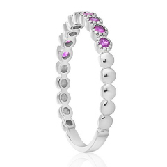 Dainty2: 14kt white gold ruby band