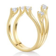 18kt yellow gold open top diamond ring.
