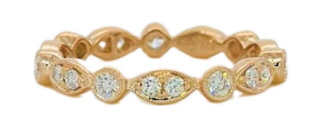 18kt rose gold diamond eternity band