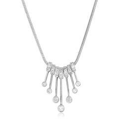 14kt /18kt white gold sliding diamond stick necklace.