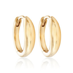 14kt yellow gold petite claw huggies.