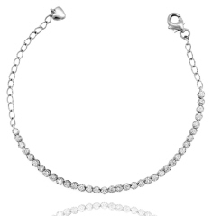 14kt white gold diamond tennis bracelet