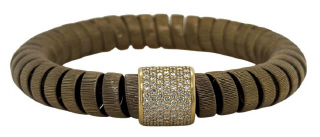 18kt brown gold stretchy diamond bracelet