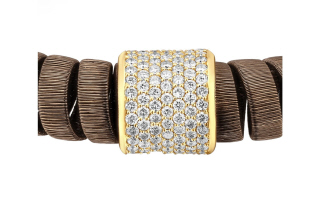 18kt brown gold Yvel stretchy diamond bracelet